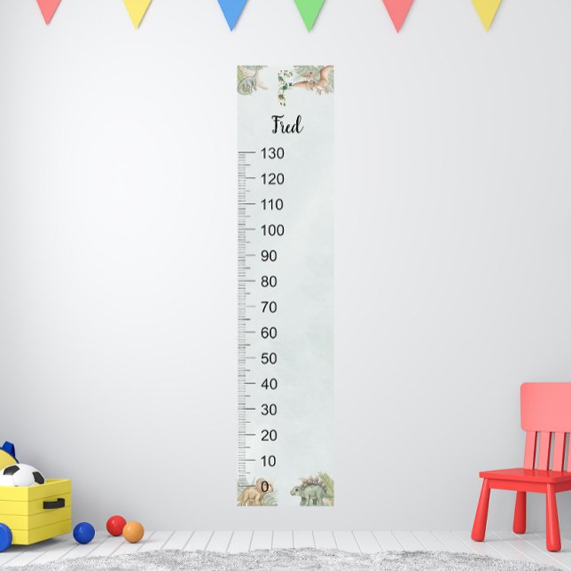 Dinosaur Personalised Name Monogram F Growth Chart (Creator Uploaded)