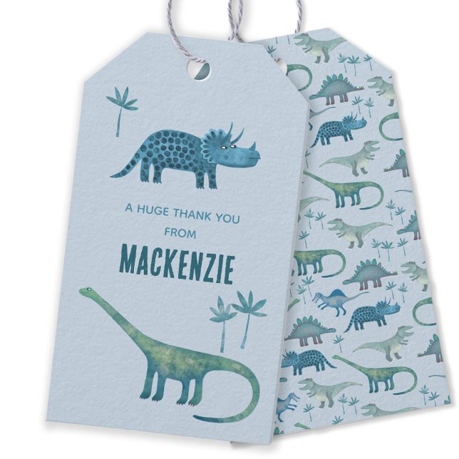 Dinosaur Personalised Thank You Gift Tags (Creator Uploaded)
