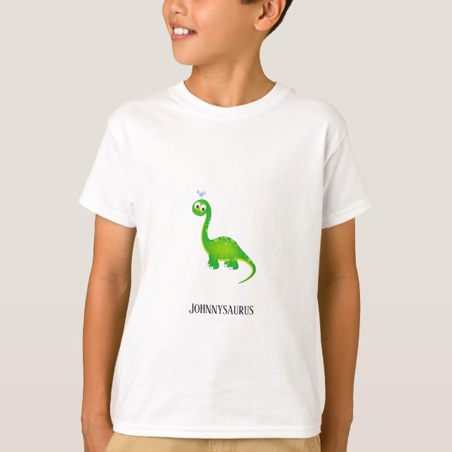 Dinosaur Personalised with Child's Name T-Shirt (Front)