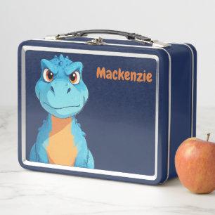 Dinosaur Personalized Name Metal Lunch Box