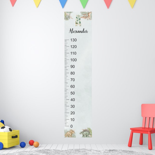 Dinosaur Personalized Name Monogram A Growth Chart (Creator Uploaded)