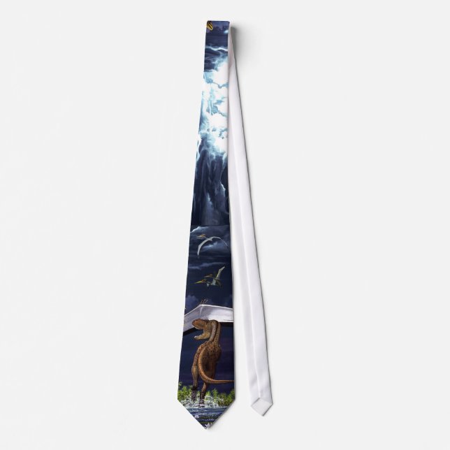 Dinosaur Pictorial Tie Quetzalcoatlus t rex G Paul (Front)