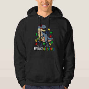Dinosaur Piece Autism Awareness Embrace Kids Love Hoodie