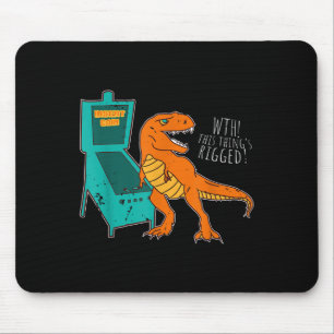Dinosaur Pinball Wizard Arcade Machine Player Pict Mouse Mat