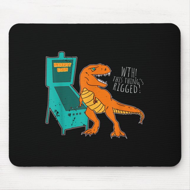 Dinosaur Pinball Wizard Arcade Machine Player Pict Mouse Mat (Front)