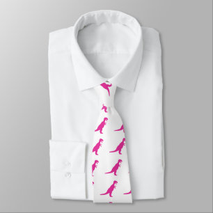 Dinosaur Pink Tie