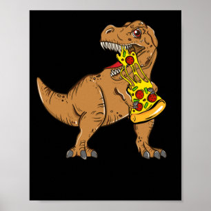 Dinosaur Pizza Slice Lover Poster
