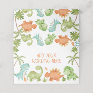 Dinosaur Place Cards / Food Tents