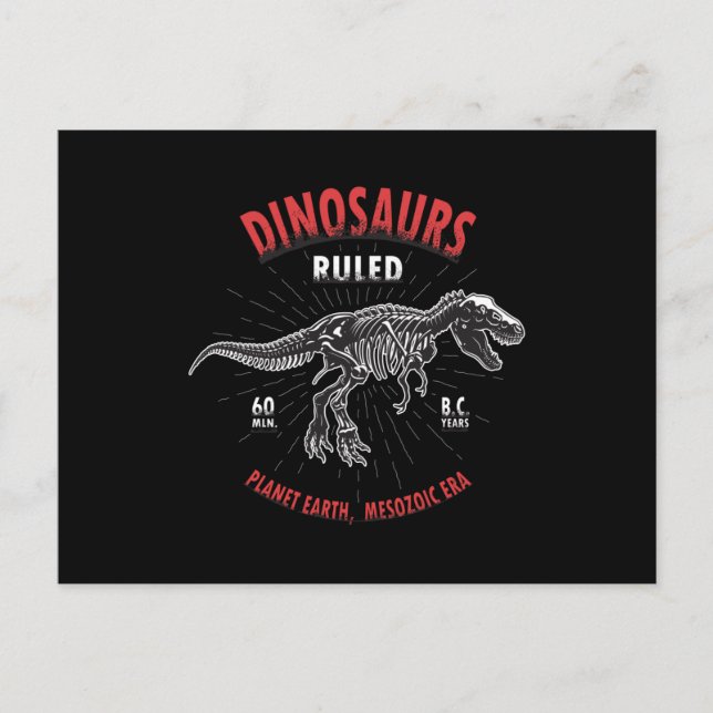 Dinosaur Planet Earth Mesozoic Era | Dinosaur Postcard (Front)