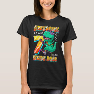 Dinosaur Play Guitar Awesome Since 2016 Rex 7th B  T-Shirt