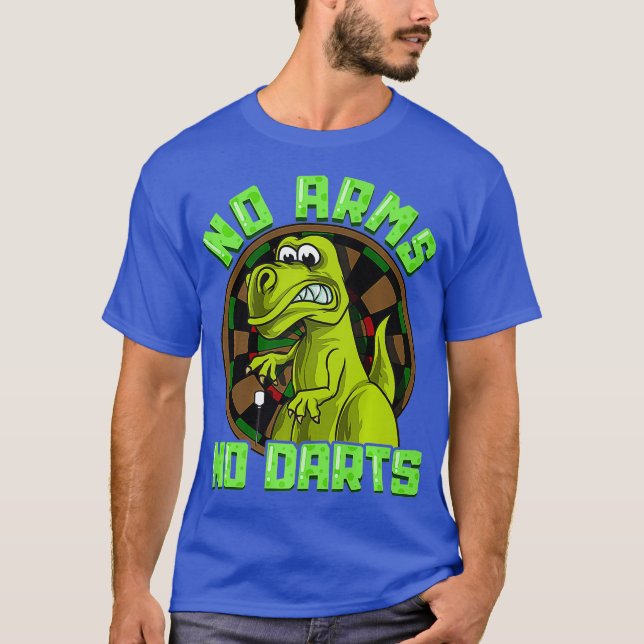 Dinosaur Playing Darts Premium T-Shirt (Front)
