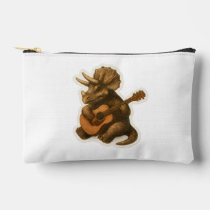 Dinosaur Playing Guitar Accessory Pouch