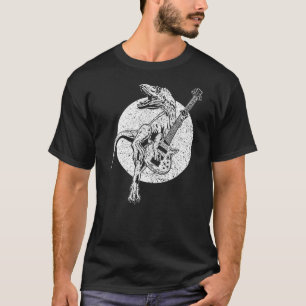 Dinosaur Playing Guitar Acoustic Electric Guitaris T-Shirt