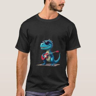 Dinosaur playing guitar T-shirt 