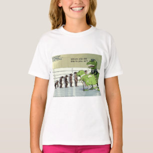 Dinosaur Police Lineup Funny Girls T-Shirt