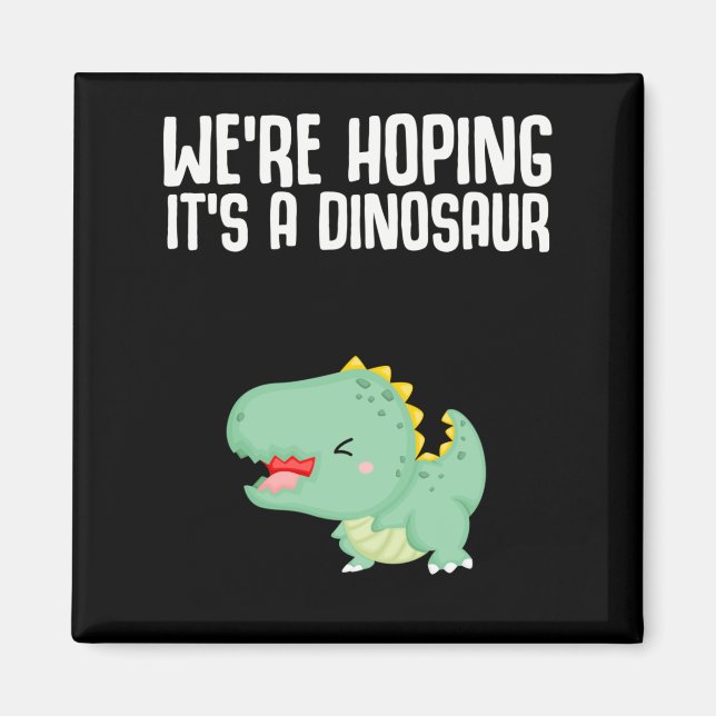 Dinosaur Pregnancy Announcement Dino Joke Magnet (Front)
