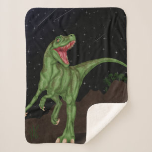 Dinosaur - Prehistoric Night Sherpa Blanket