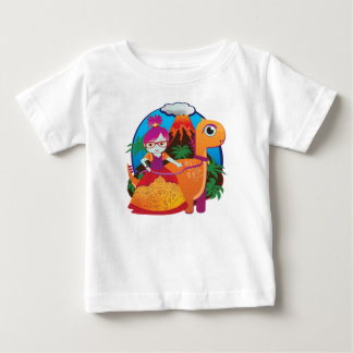Dinosaur Princess Wearing Glasses Baby T-Shirt