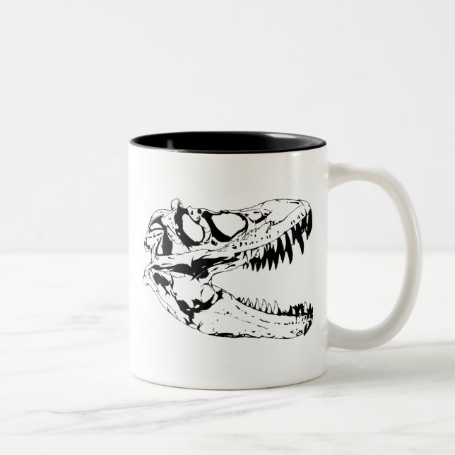 dinosaur print Two-Tone coffee mug (Right)