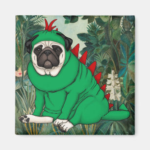 Dinosaur Pug Magnet