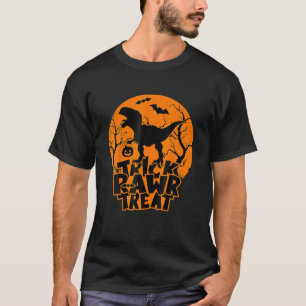 Dinosaur Pumpkin Halloween Trick Rawr Treat Rex Mo T-Shirt
