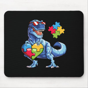 Dinosaur Puzzle Piece Autism Awareness Boys Kids M Mouse Mat