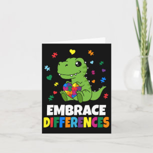 Dinosaur Puzzle Piece Autism Awareness For Boys Ki Card