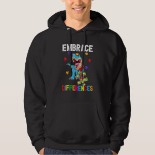 Dinosaur Puzzle Piece Autism Awareness For Boys Ki Hoodie