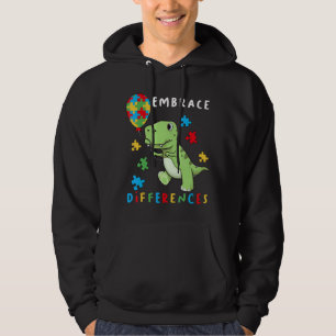 Dinosaur Puzzle Piece Autism Awareness Hoodie
