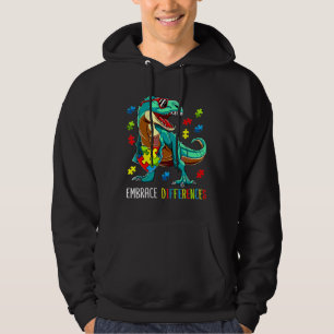 Dinosaur Puzzle Piece Autism Awareness Hoodie