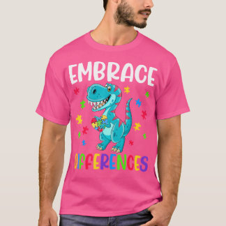 Dinosaur Puzzle Piece Autism Awareness Month For B T-Shirt
