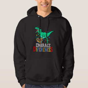 Dinosaur Puzzle Piece Autism Awareness Outfit Boys Hoodie