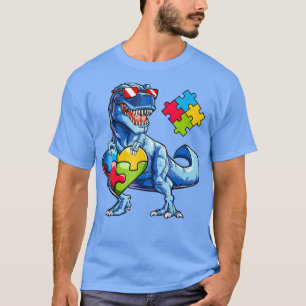 Dinosaur Puzzle Piece T shirt Autism Awareness