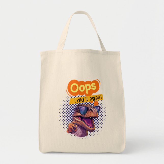 dinosaur quote  tote bag (Front)