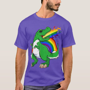 Dinosaur Rainbow Flag LGBT-Q Cute T-Rex Gay Prde A T-Shirt