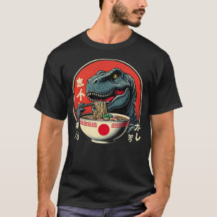 Dinosaur Ramen T-Rex Kawaii Neko Rex Japanese Nood T-Shirt