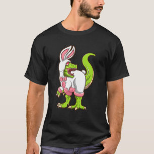 Dinosaur Raptor Bunny Easter T-Shirt