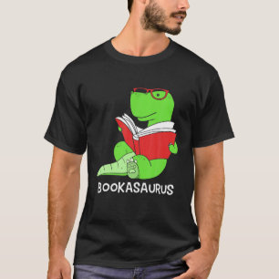 Dinosaur Reading Book Bookasaurus Bookworm T-Shirt