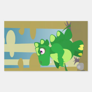 Dinosaur Rectangular Sticker