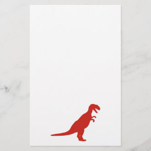 Dinosaur Red Stationery