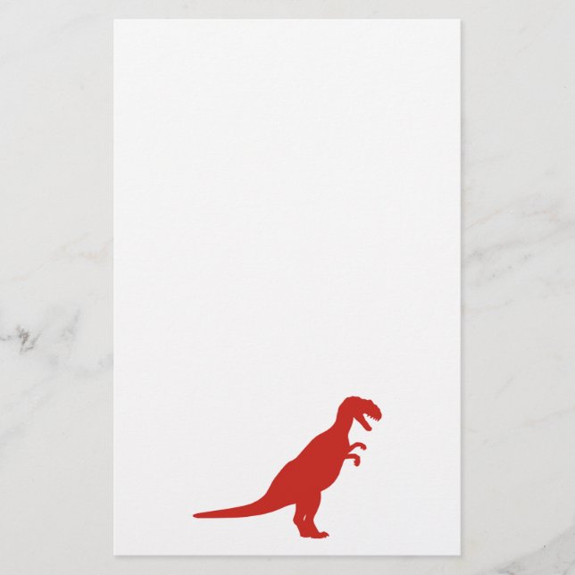 Dinosaur Red Stationery (Front)