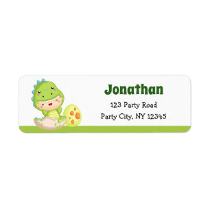 Dinosaur Return Address Labels (Cute Baby Egg)