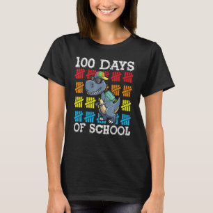 Dinosaur Rex Happy 100th Day of School Dino Kids 1 T-Shirt