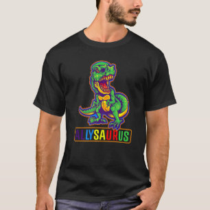 Dinosaur Rex Lgbt Gay Pride Flag Allysaurus Ally M T-Shirt