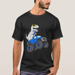Dinosaur Riding Truck World Down Syndrome Day Boys T-Shirt
