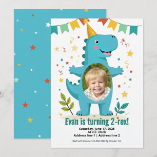 Dinosaur Roar Birthday Invitations for Boys