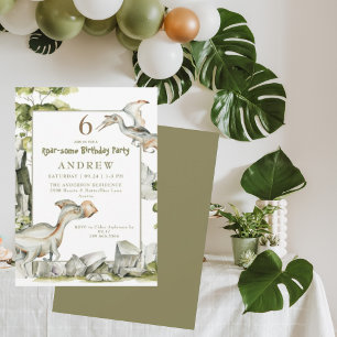 Dinosaur Roar-some Birthday Party Invitation