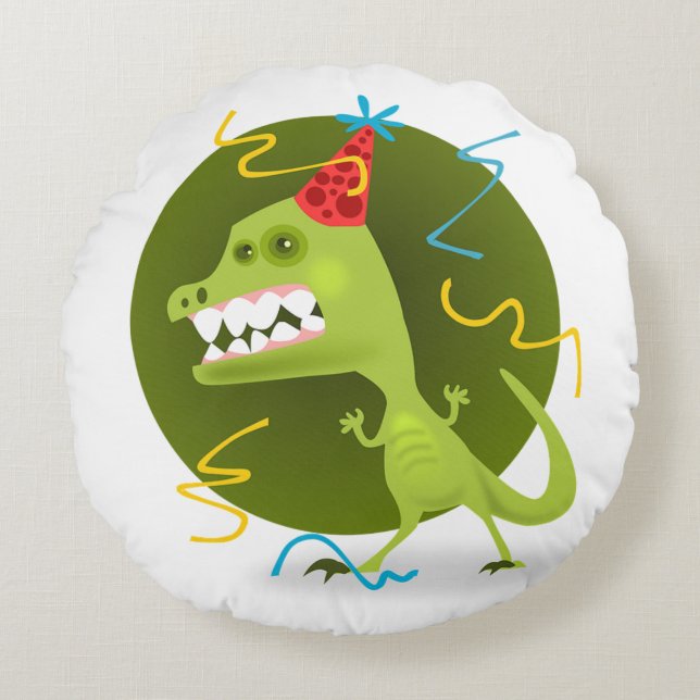 Dinosaur Round Cushion (Front)
