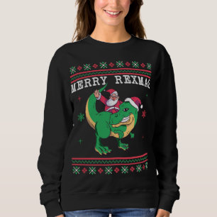 Dinosaur Santa T-Rex Ugly Christmas Sweater