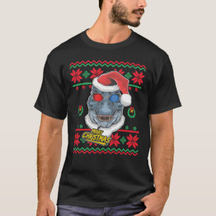 Dinosaur Santa T-Rex Ugly Christmas T-Shirt